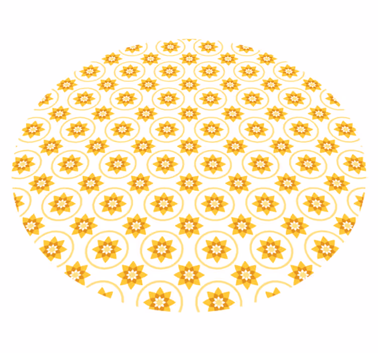 Tapis vinyle plantes concept floral jaune - TenStickers