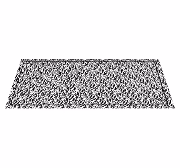 Tapis vinyle motif animal torsades zébrées - TenStickers