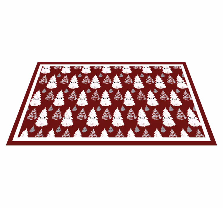 tapis vinyle salon drôle de sapin de noël - TenStickers