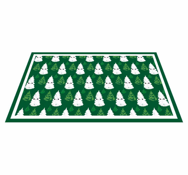 Tapis vinyle noël motif de sapin festif - TenStickers