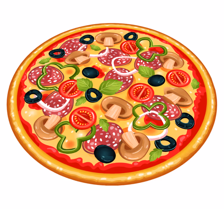 Tapis vinyle cuisine délicieuse part de pizza - TenStickers