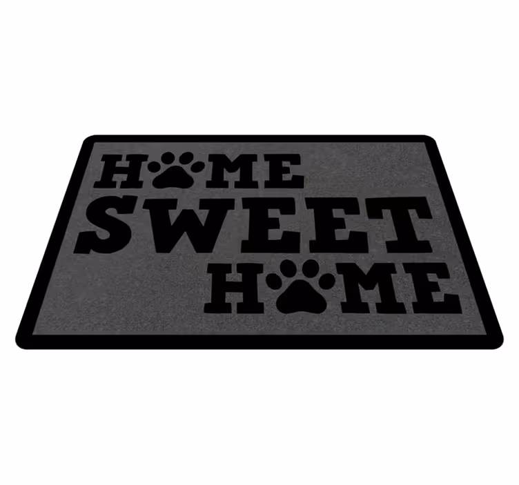 Tapis vinyle citation patte accueillant l'entrée - TenStickers