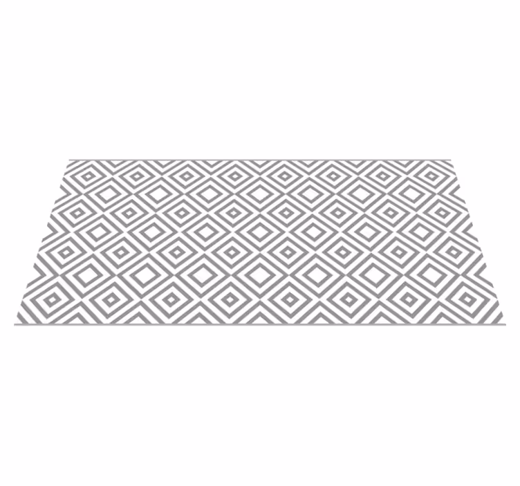 Tapis vinyle géométrique motif losanges - TenStickers