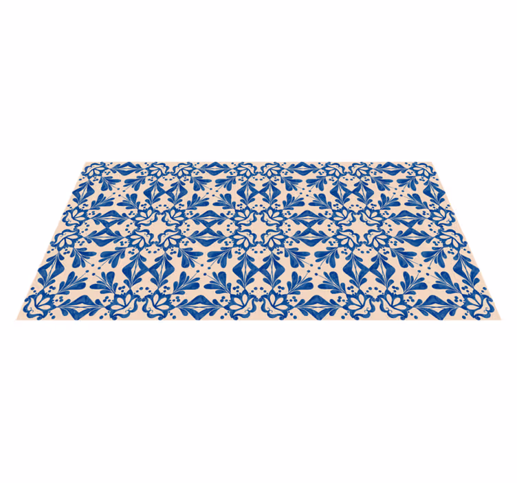 Tapis vinyle plantes élégance de la mosaïque florale - TenStickers