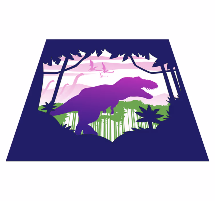 tapis vinyle pour enfants Dinosaure violet - TenStickers
