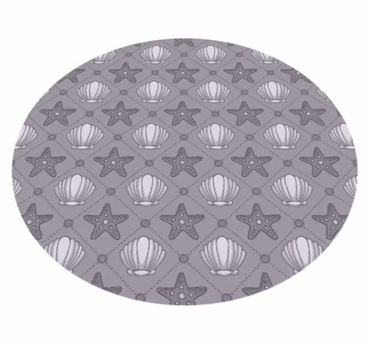 Tapis vinyle motif animal motif étoile de mer coquillage - TenStickers