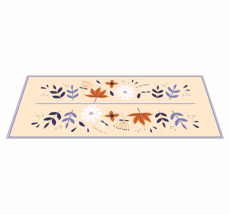 Tapis vinyle plantes ensemble à motifs botaniques - TenStickers