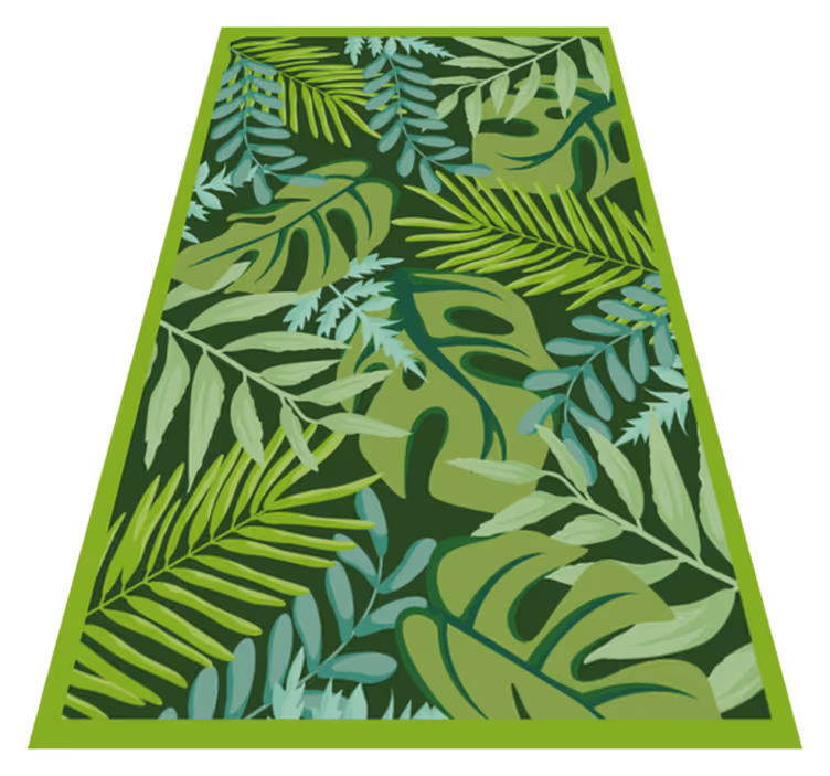 tapis vinyle salon Feuilles de la jungle - TenStickers