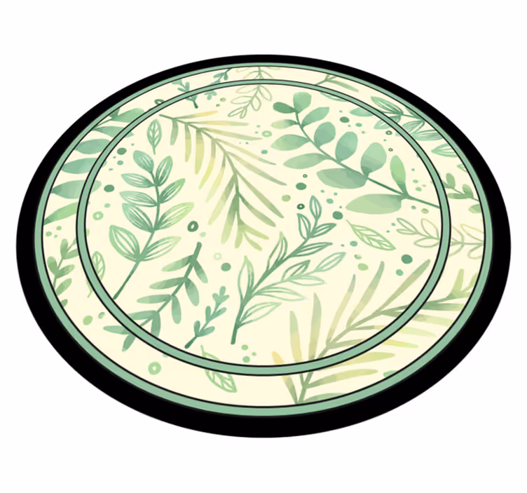 Tapis vinyle plantes accent de motif botanique - TenStickers