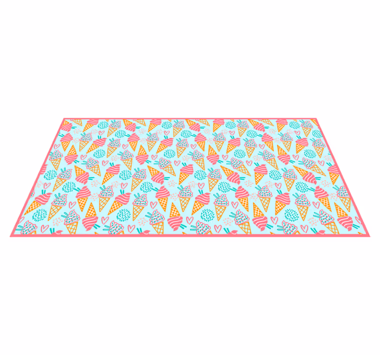 Tapis vinyle pour enfants plaisir de la crème glacée - TenStickers
