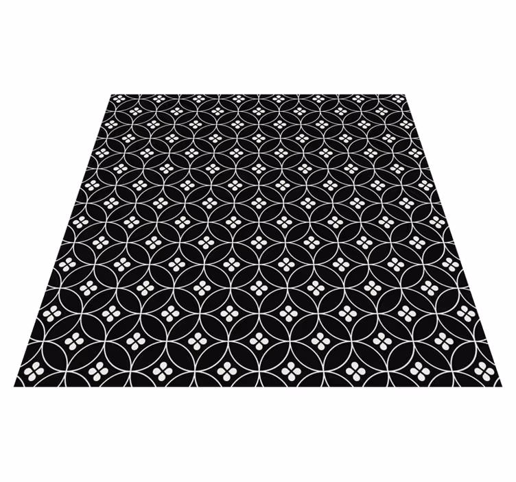 Tapis vinyle géométrique motif de cercle géométrique - TenStickers