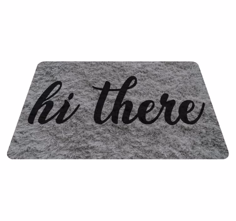 Tapis vinyle citation bonjour la décoration - TenStickers