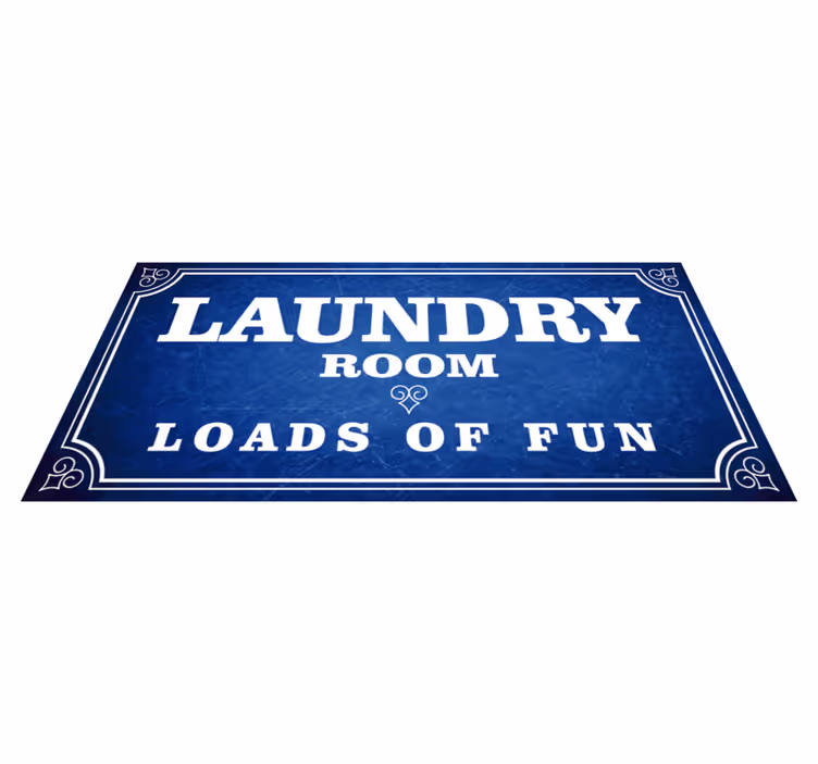 Tapis vinyle citation Lessive amusante - TenStickers