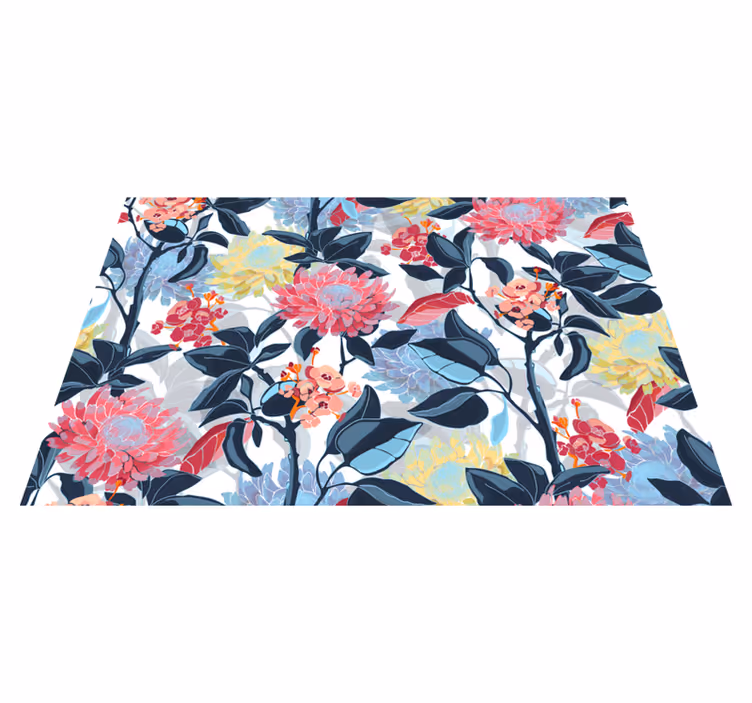 Tapis vinyle plantes détail de la composition florale - TenStickers
