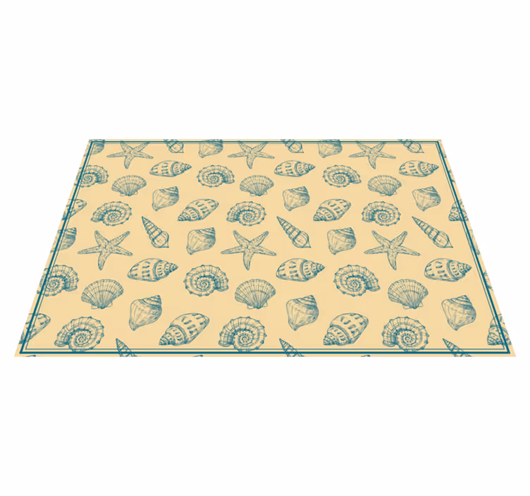 Tapis vinyle animal motif de coquillage - TenStickers