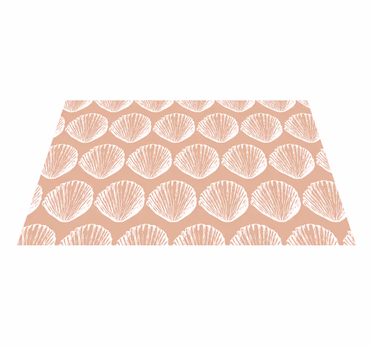 Tapis vinyle plantes motif de coquillage - TenStickers