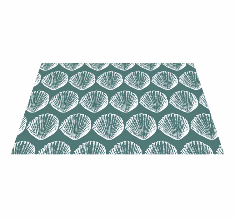 Tapis vinyle plantes motif de coquille - TenStickers