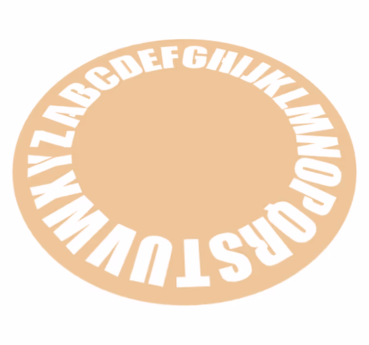 Tapis vinyle alphabet disposition circulaire de l'alphabet - TenStickers