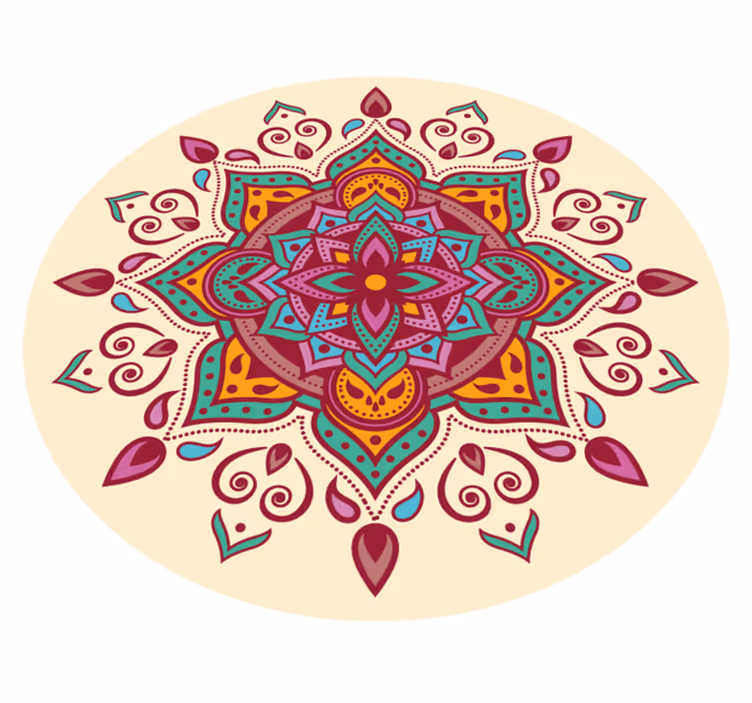 Tapis vinyle mandala art du mandala - TenStickers