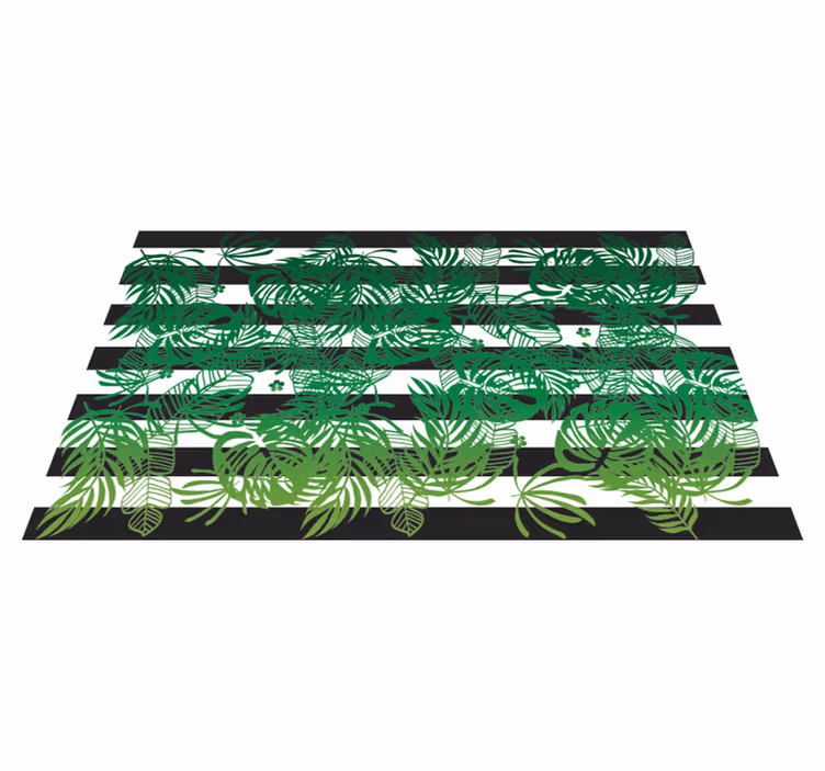Tapis vinyle plantes motifs de feuilles tropicales - TenStickers