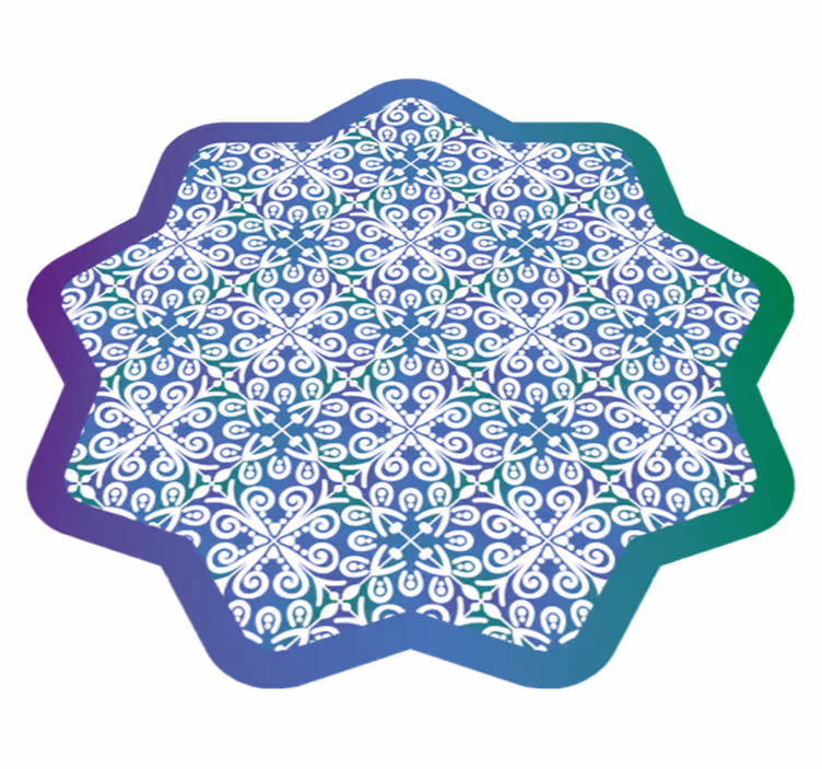 Tapis vinyle carreaux de ciment design complexe - TenStickers