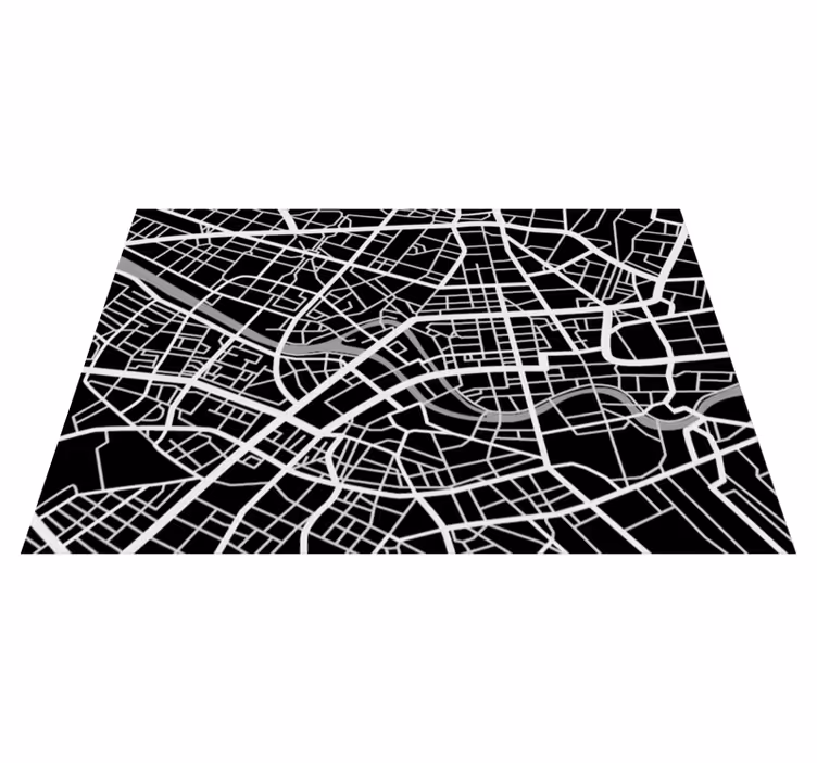 Tapis vinyle carte du monde détail urbain - TenStickers