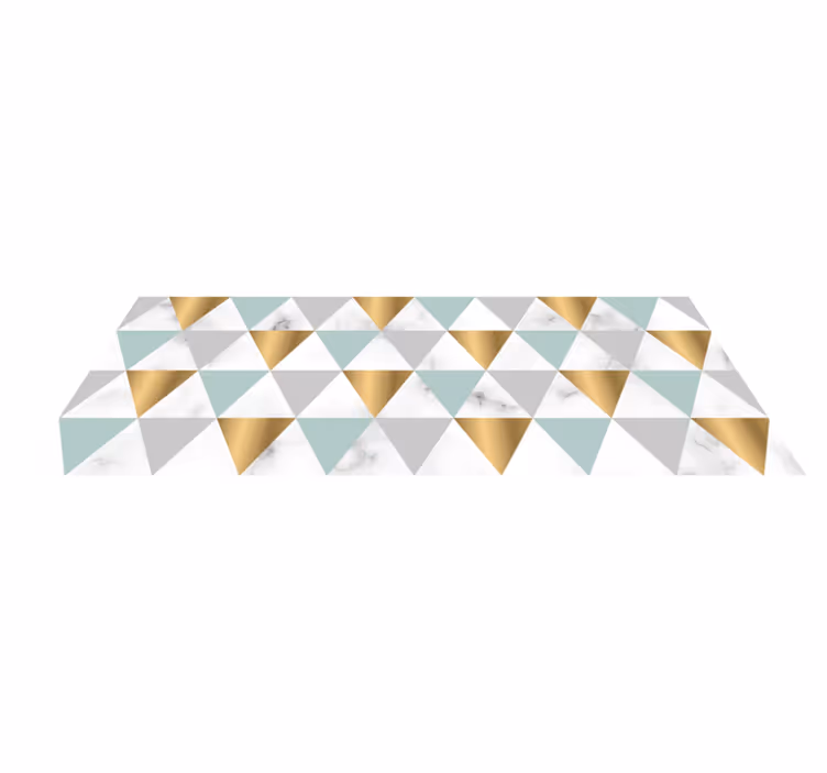 Tapis vinyle géométrique mosaïque de triangle géométrique - TenStickers