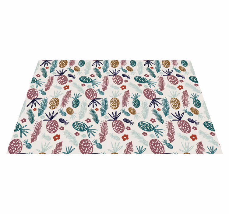 Tapis vinyle plantes motif fruits tropicaux - TenStickers