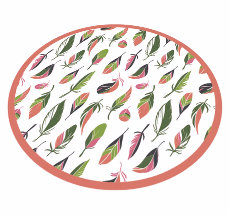 Tapis vinyle plantes cercle à motifs botaniques - TenStickers