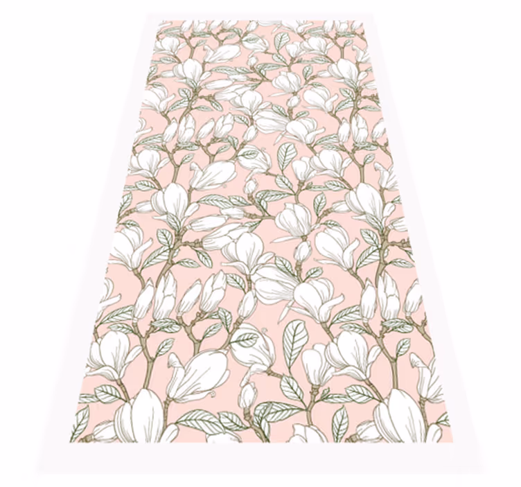 Tapis vinyle plantes illustration florale - TenStickers
