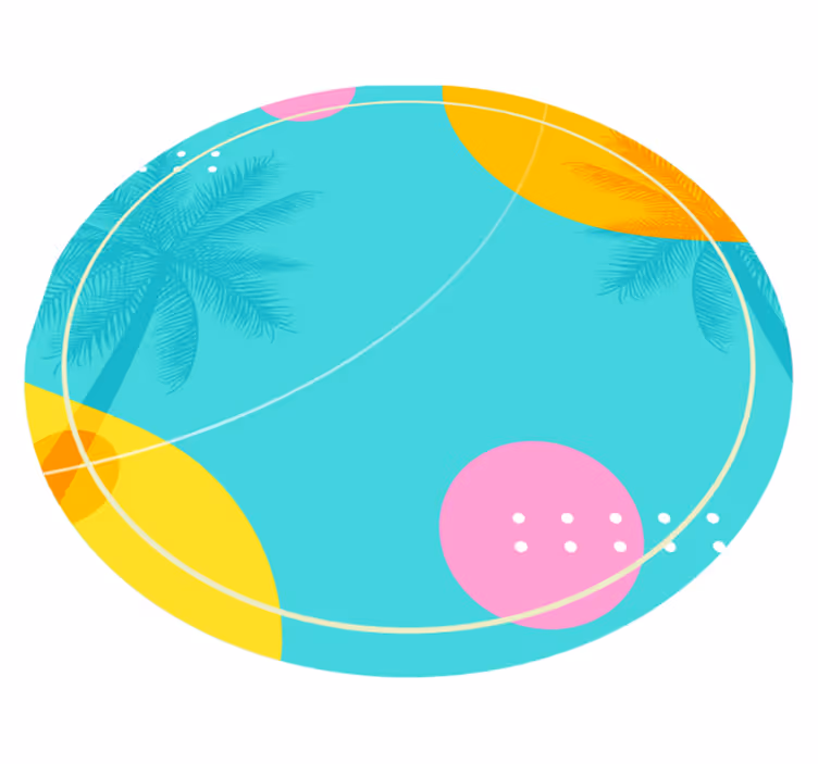 Tapis vinyle plantes décor de palmiers tropicaux - TenStickers
