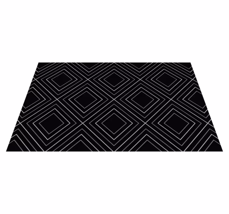 Tapis vinyle géométrique géométrique monochromatique - TenStickers