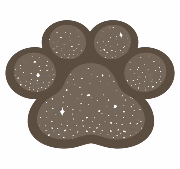 Tapis vinyle motif animal forme d'empreinte de patte - TenStickers