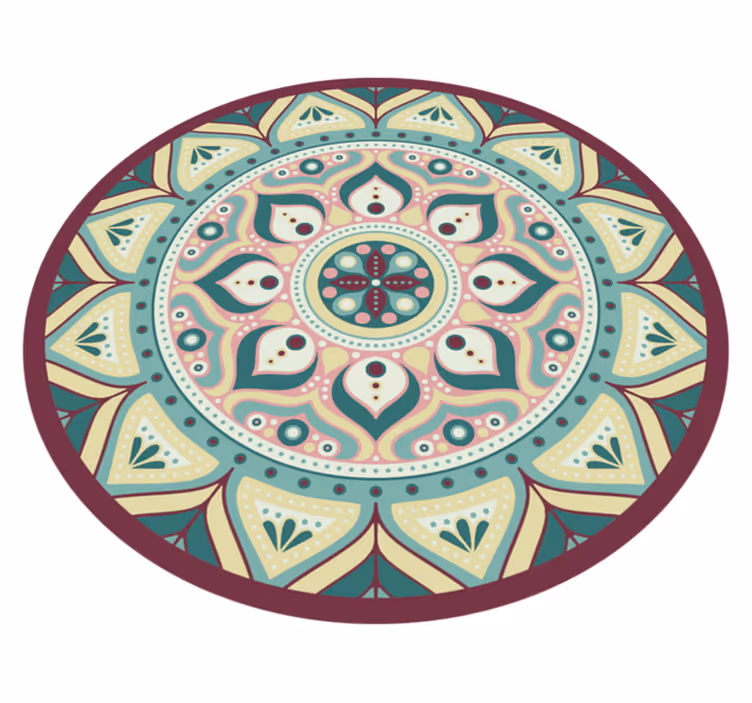 Tapis vinyle mandala conception circulaire de mandala - TenStickers