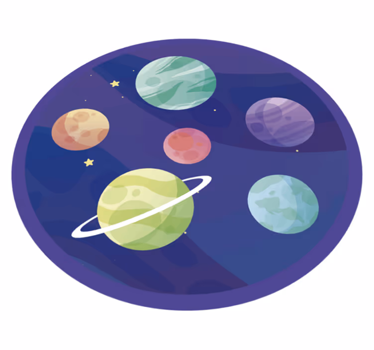 tapis vinyle pour enfants vinylee différentes planètes galax - TenStickers