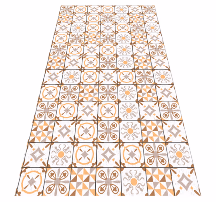 Tapis vinyle carreaux de ciment orné à motifs - TenStickers