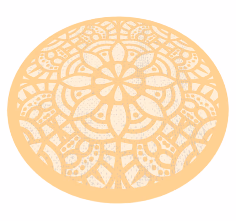 Tapis vinyle mandala cercle de motifs de mandala - TenStickers