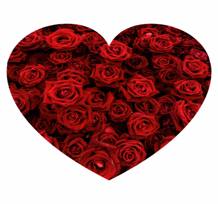 tapis vinyle chambre Coeur rempli de roses - TenStickers