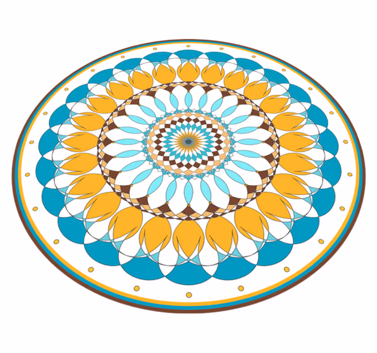 tapis vinyle mandala Mandala rond - TenStickers