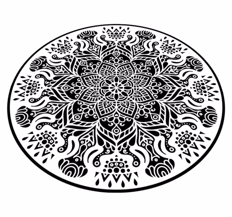 Tapis vinyle mandala conception de mandala complexe - TenStickers