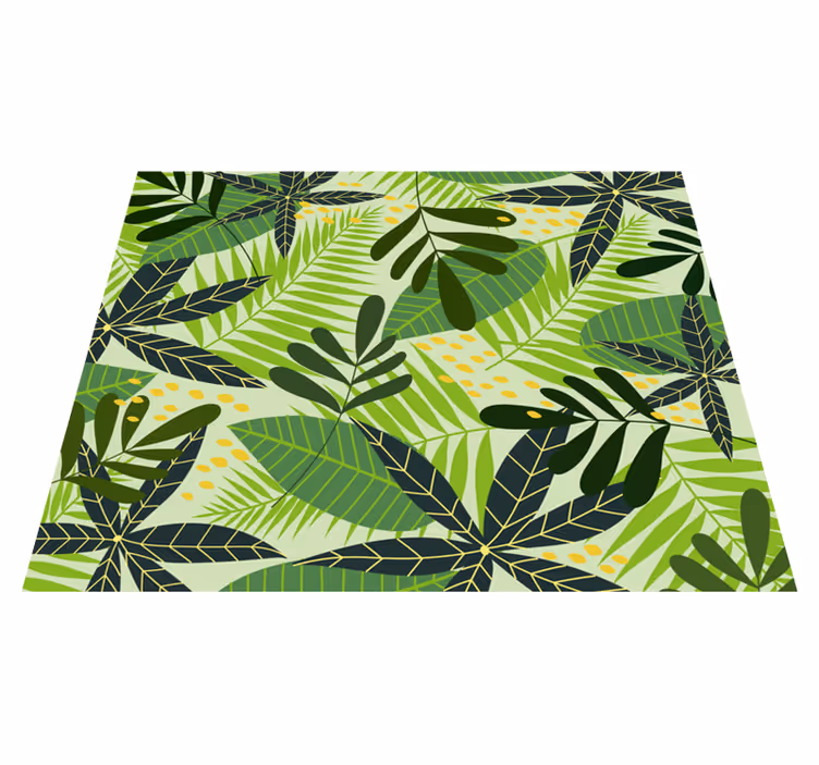 Tapis vinyle plantes botanique à feuilles tropicales - TenStickers