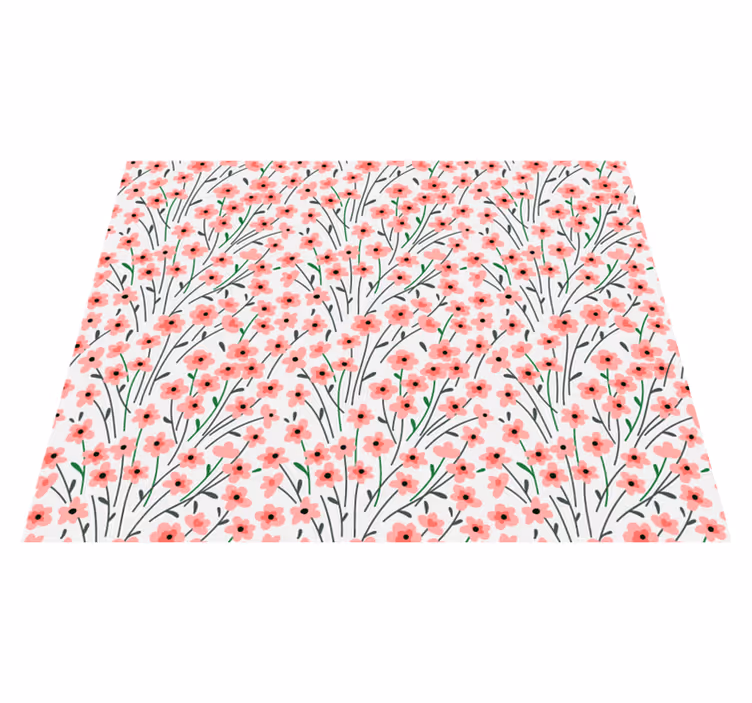 Tapis vinyle plantes conception de fleurs florales - TenStickers