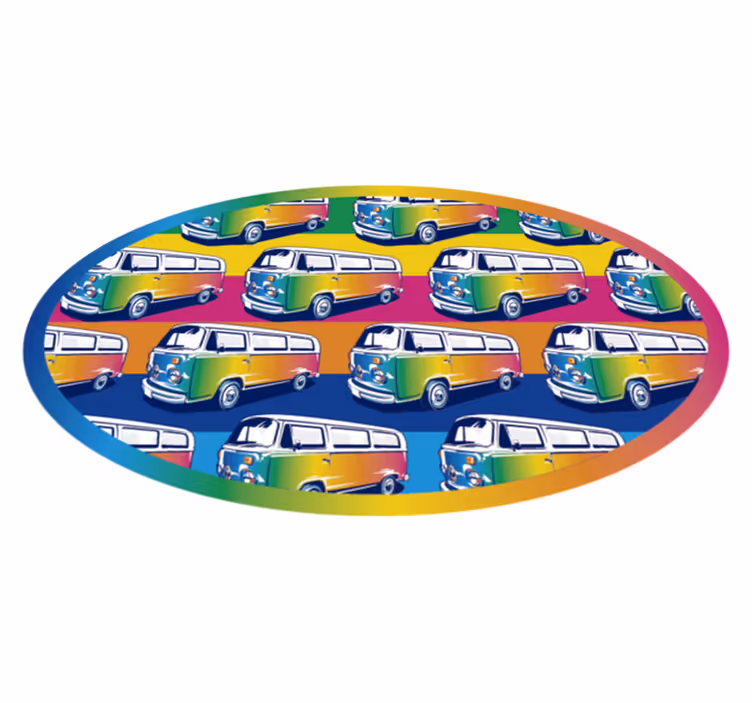 Tapis vinyle autres tapis défilé de véhicules rétro - TenStickers