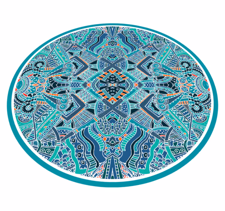 Tapis vinyle mandala circularité du mandala - TenStickers