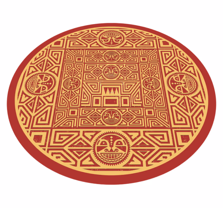 Tapis vinyle mandala mandala tribal - TenStickers