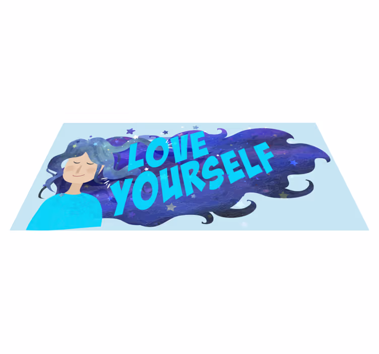 Tapis vinyle citation Citation motivation femme - TenStickers