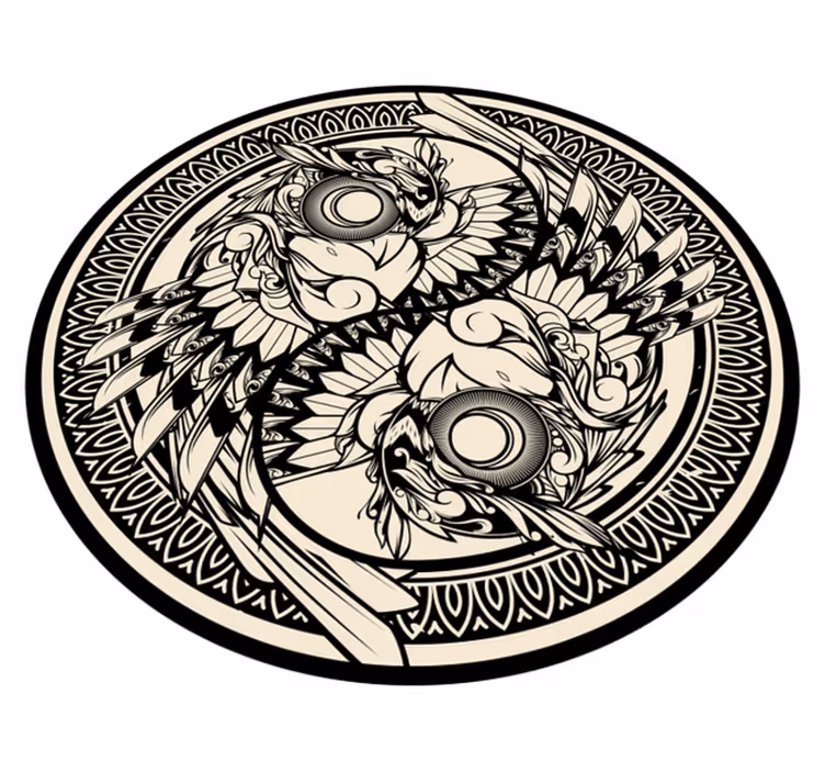 Tapis vinyle mandala mandala détaillé - TenStickers