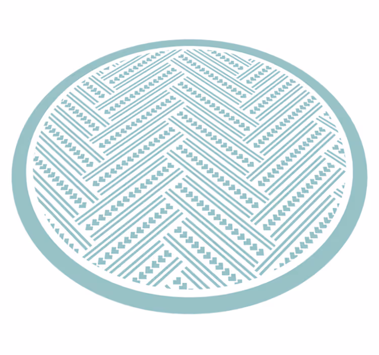 Tapis vinyle géométrique motif géométrique rond - TenStickers