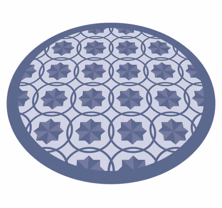 Tapis vinyle géométrique motif géométrique symétrique - TenStickers