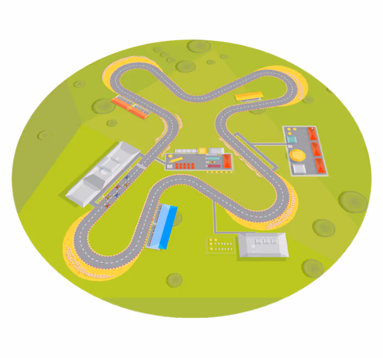 Tapis vinyle route piste ludique - TenStickers